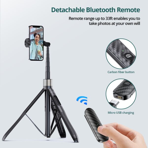 Premium Max Phone Tripod Selfie Stick 65 - Image 4
